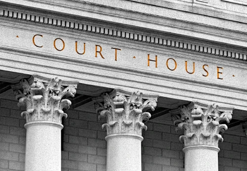 Courthouse exterior representing tribal and federal legal jurisdiction